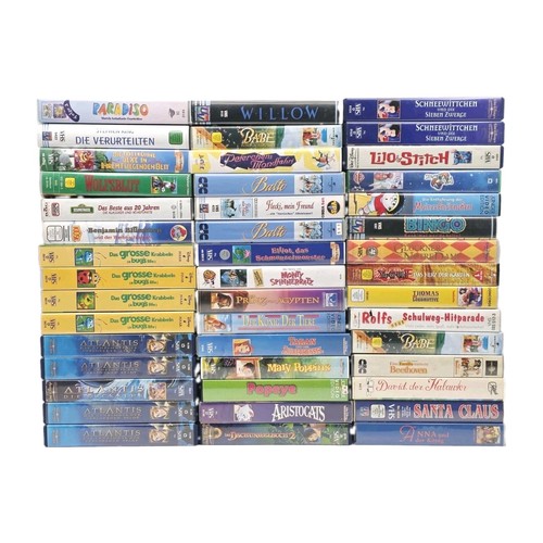 Vhs videokassetten konvolut - videokassetten,