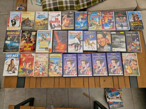 Vhs videokassetten konvolut - videokassetten,